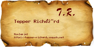 Tepper Richárd névjegykártya