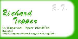 richard tepper business card